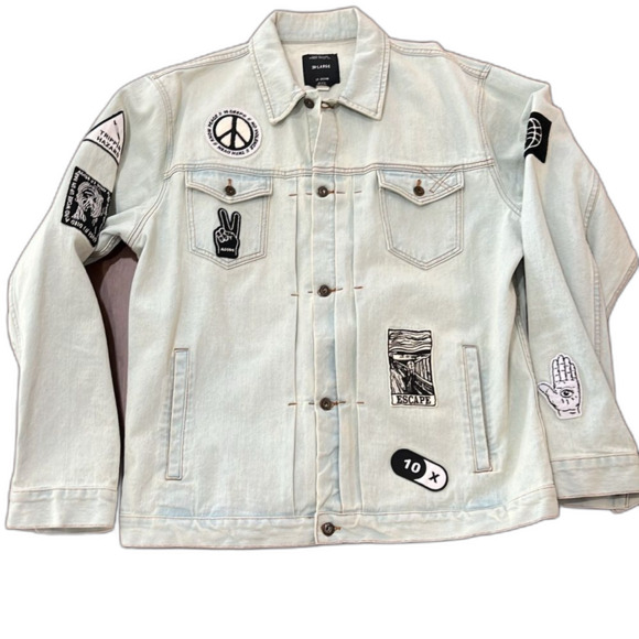 10 DEEP MEN BAD ACID DENIM JACKET (BLUE) 3XL - Picture 4 of 10